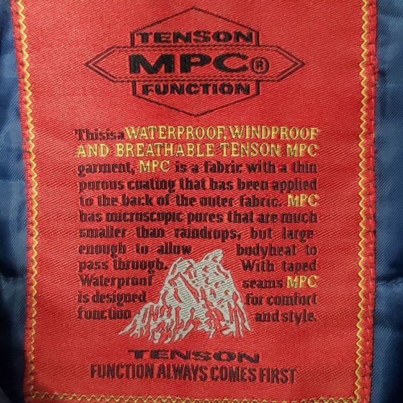 Vintage Waterproof Hooded Jacket, Tenson Men's MPC Function, sz 50 - Picture 4 of 11